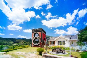 a picture of a Dreamy Camera cafe in summer